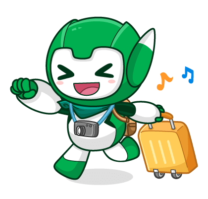 นักท่องเที่ยวถือกระเป๋าเดินทางพร้อมเอกสารประกันเดินทางต่างประเทศ